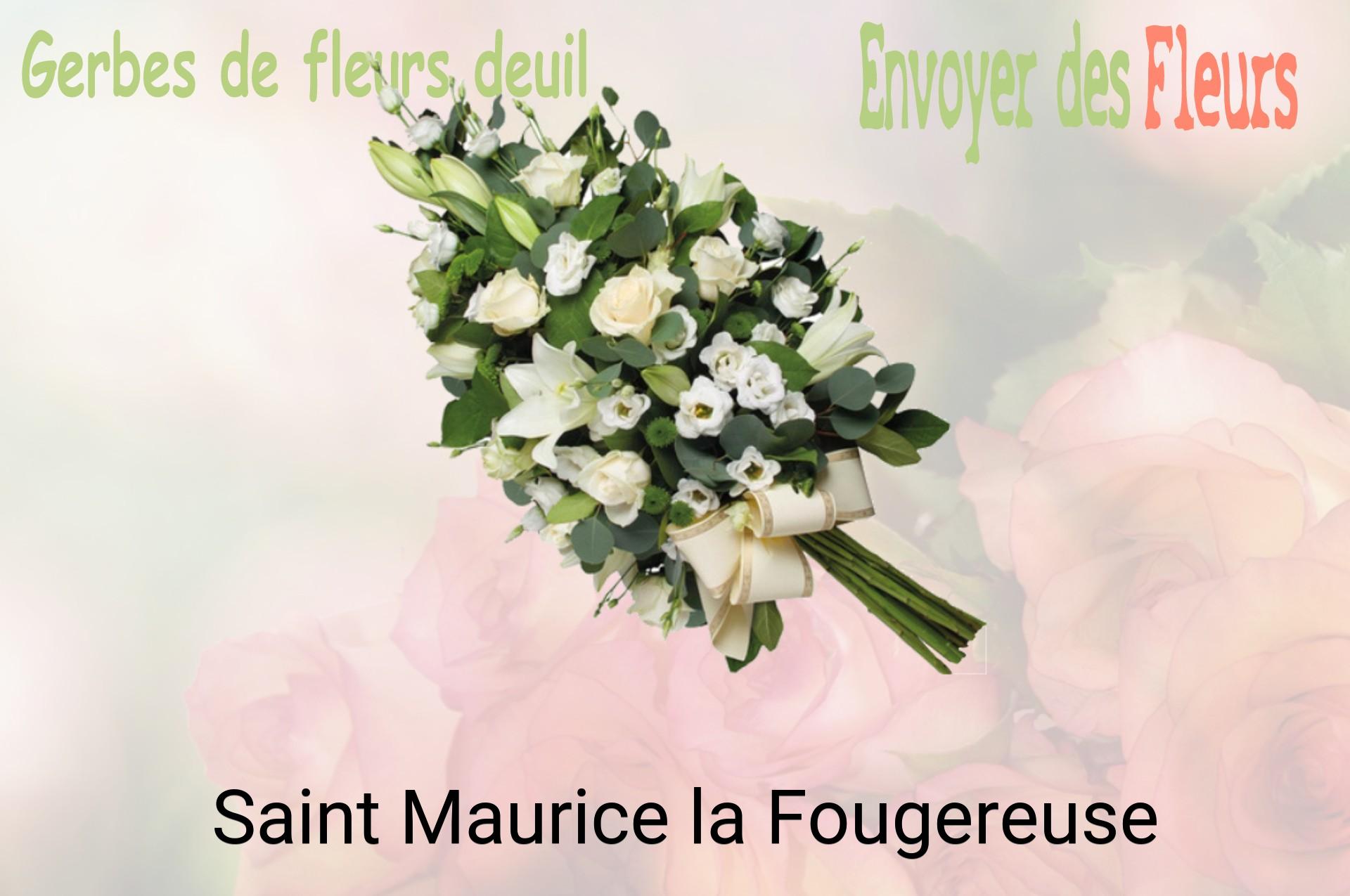 Gerbe de fleurs de deuil livrée à Saint-Maurice-la-Fougereuse